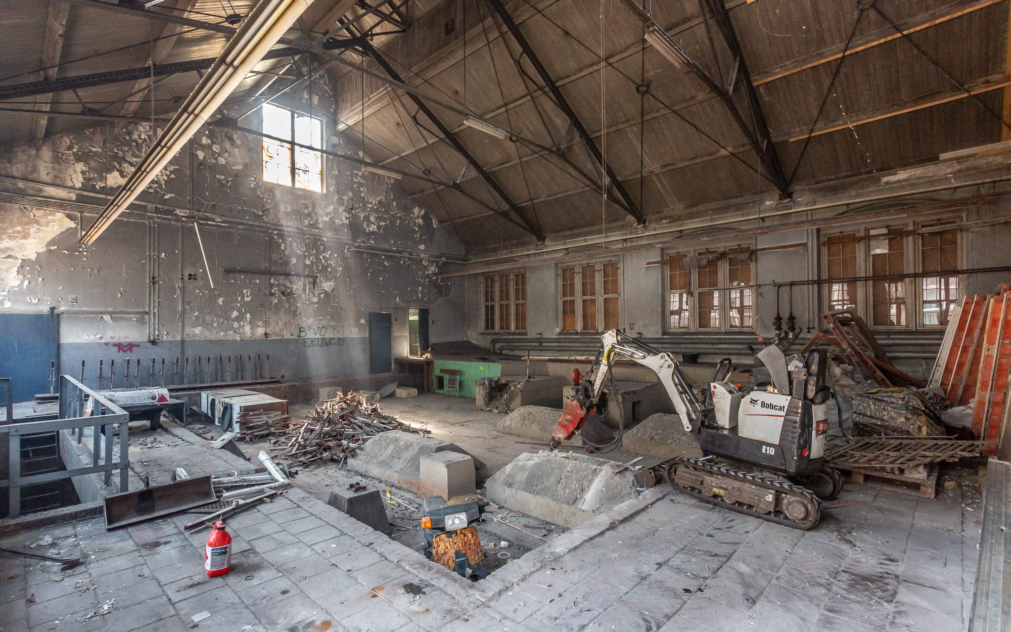 Ketelhuis tijdens de verbouwing